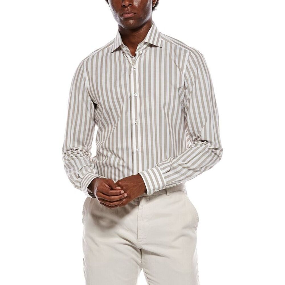 Isaia Mens Shirt, White
